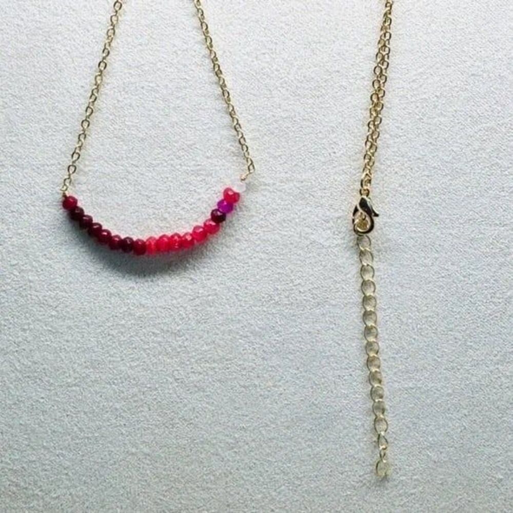 Indio Jewelry Shades of Red Gold Stainless Steel Necklace #7053 - Picture 5 of 5